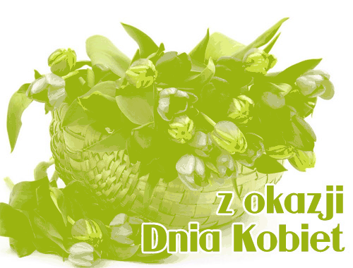 Kolorowe tulipany w koszyku na dzień kobiet